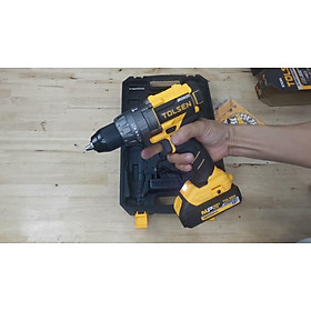 MÁY KHOAN PIN 20V 13MM CÓ BÚA ĐỘNG CƠ KHÔNG CHỔI THAN TOLSEN 87254 - HÀNG CHÍNH HÃNG