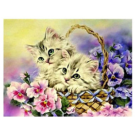 DIY 5D Diamond Painting Cat Rhinestone Picture Embroidery Kit for Home Decor