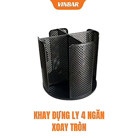 Mua KHAY ĐỰNG LY 4 NGĂN XOAY TRÒN MÀU NGẪU NHIÊN ( CÁI )