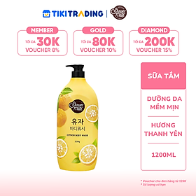 Sữa tắm cao cấp Hàn Quốc Showermate Natural Citron (Hương Thanh Yên tươi mát) 1.2 kg