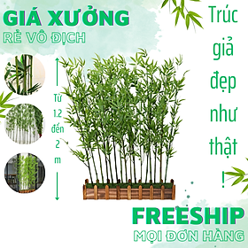 Cây trúc giả xịn nhiều lá trang trí nhà cửa, cafe, nhà hàng - Giá 1 Cây - Cây 120cm