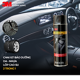 Dung Dịch Dưỡng Da nhựa nội thất Và Vỏ ( Lốp)  Xe 3M 39041A, 400ml, 6 Chai / Thùng