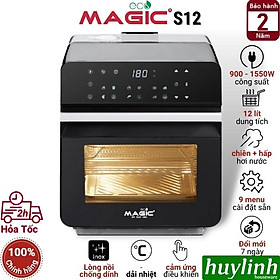 Hình ảnh Nồi chiên không dầu - hấp hơi nước Magic ECO S12 - Dung tích 12 lít - Hàng chính hãng