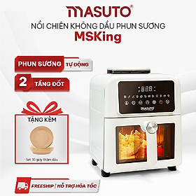 Mua Nồi chiên không dầu phun sương Masuto MSKing 6L - 2 tầng đốt không cần trở lật - Hàng chính hãng