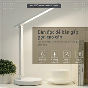 Mua Đèn học để bàn Sạc pin Gấp gọn 3 nhiệt độ màu Cao cấp