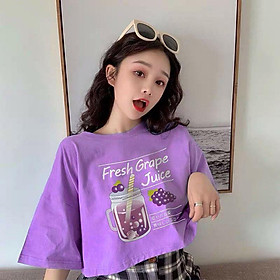 Áo croptop nữ tay lỡ , from rộng, freesize , thun cotton mềm mịn