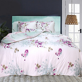 Bộ chăn ga gối 5 món lụa tencel Hàn Julia 865BG16