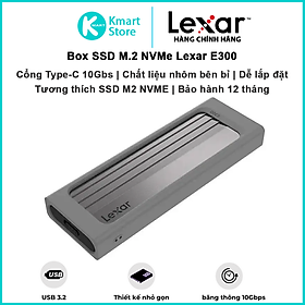 Mua Box ổ cứng Lexar E300 M.2 SSD Enclosure hỗ trợ NVMe SSD 2280/2260/2242/2230  USB 3.2 Gen 2 - Hàng chính hãng