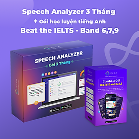 Combo Phần Mềm Speech Analyzer 3 tháng và trọn bộ Beat The IELTS band 6,7,9