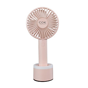 Mua Quạt Mini C.O.K Tích Điện Cầm Tay Có Đế Điện Thoại Kèm 3 Tốc Độ Gió - Hàng Chính Hãng