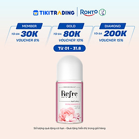 Lăn khử mùi chiết xuất thiên nhiên Refre Natural Rosa Magnolia – Hồng Mộc Lan 40ml