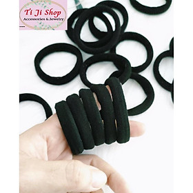 Set 6 sợi thun cột tóc loại 1 trơn lớn, buộc tóc mịn dày bền chắc