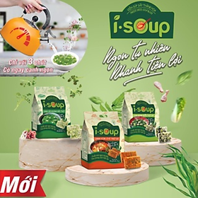 Combo 3 gói I-soup Cải Xoong Nấu Thịt+ I-Soup Canh Kim Chi Thịt Gà+ I-Soup