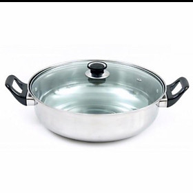 Mua Nồi ăn lẩu inox nắp kính 28cm- dùng trên mọi loại bếp