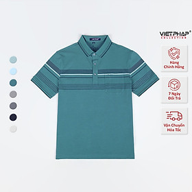 Áo Polo Nam VIỆT PHÁP Form Luxury - Thun 4 Chiều Lạnh lịch lãm, sang trọng 35698