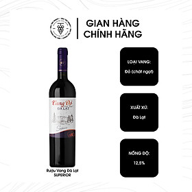 Vang Đỏ Vĩnh Tiến Đà Lạt Superior 12,5% Vol - Chai 750ml.