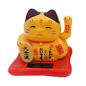 Fortune Welcoming Luck Wealth Cat Solar Powered Dancing Figurine