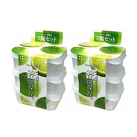 Set 3 hộp nhựa chữ nhật 190ml an toàn - nội địa nhật bản