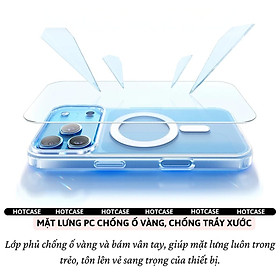 ốp lưng trong suốt DuraClear sạc từ tính nam châm không dây N52 cho iPhone 17 Pro Max / 17 Air / 17 Pro / 17 hiệu Kingbon Magnetic - Viền TPU đệm khí chống sốc, mặt lưng PC chống ố vàng - Hàng nhập khẩu
