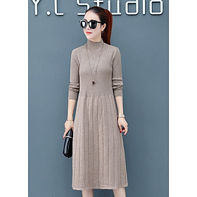 Đầm len nữ đường gân nổi bật thời trang Đũi Việt DAD01
