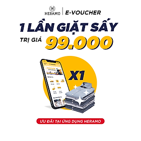 HCM [E-voucher] Gói 1 lần Giặt Sấy Áo Quần - giao nhận tận nơi tại ứng dụng HERAMO