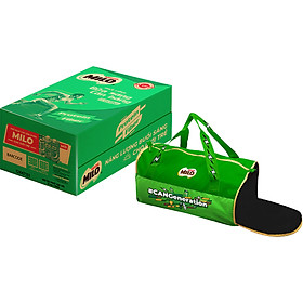 Sữa lúa mạch ngũ cốc Nestlé MILO tee bữa sáng 200 ml (24x200 ml) + Tặng túi du lịch