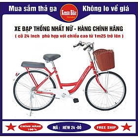 xe đạp nữ mini Thống Nhất New 24 inch - hàng chính hãng