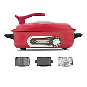 Mua Bộ nồi lẩu nướng đa năng cao cấp TC-N9088 công suất 1400W  tích hợp  3 khay hấp  lẩu  nướng  chất liệu hợp kim nhôm cao cấp-Bảo hành 12 tháng