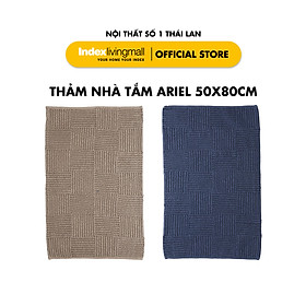 Thảm chùi chân Ariel màu Xanh dương, màu Be 100% Cotton kích thước 50 x 80 cm | Index Living Mall | Nhập khẩu Thái Lan