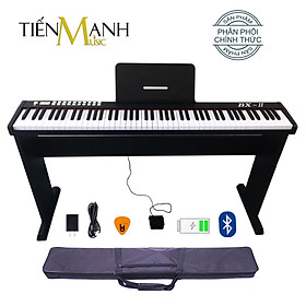 Bộ Đàn Piano Điện Bora BX-II - 88 Phím nặng Cảm ứng lực BX-02 - Midi Keyboard Controllers BX2 - Kèm Chân Gỗ, Giá Để Bản Nhạc, Móng Gẩy DreamMaker (Kết nối máy tính và điện thoại, Bluetooth, Pin sạc, Loa lớn)