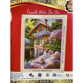Mua  Thêu kín  Tranh thêu chữ thập Ngôi nhà cổ tích DX1358  kích thước 50 x 70 cm