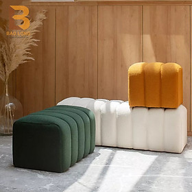 Mua Ghế đôn sofa khung gỗ thông bọc nỉ bông hoặc da Bảo Long dùng làm ghế băng sofa phòng khách  ghế đôn trang điểm cực sang trọng