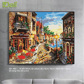 Mua Tranh treo tường tự tô màu số hóa DALI Tranh Góc Phố PH001
