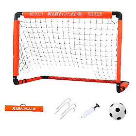 Kids Soccer Goals Portable Soccer Nets Set Outdoor Training Easy Assembly - L Ball Set with Pump