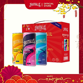 [Date T7.2026] [Fruitales] Hộp 6 lon Mocktail 3 vị mới: không đường, không cồn, không calo - Rum Dừa & Dứa, Champagne lựu đỏ, Soju Mận & Yogurt
