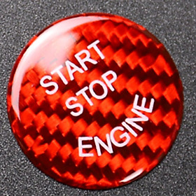 Carbon Fiber Push Start Stop Button Cap Sticker RRX-other-103 for  E