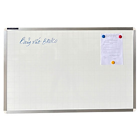 Bảng từ trắng viết bút lông treo tường Bavico KT 40x60cm