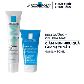 Combo Kem Giảm Mụn La Roche-Posay Effaclar Duo+(40ml) + Gel Rửa Mặt Dành Cho Da Mụn La Roche-Posay Effaclar Purifying Foaming Gel (50ml)