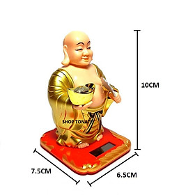 PHẬT DI LẶC NĂNG LƯỢNG MẶT TRỜI ĐỨNG CẦM QUẠT 23010,23011,23012 CAO 10CM,14CM,19CM