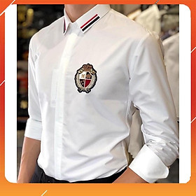 Áo Sơ Mi Nam Dài Tay Viền Cổ Vương Miệng King Chất Kate Mềm Mịn,Thoáng Mát Dành Cho Phái Nam
