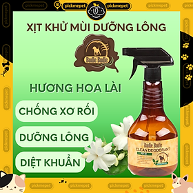 Xịt Khử Mùi Budle Budle Diệt Khuẩn, Dưỡng Lông cho Chó Mèo (530ml)