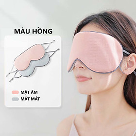 Bịt Mắt Ngủ Mặt Nạ Che Mắt Chống Chói 2 Mặt Ấm Mát Thoáng Khí