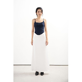 DOTTIE - Chân váy maxi vải satin - Trắng - S0168