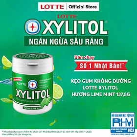 Kẹo Gum không đường Lotte Xylitol - Hương Lime Mint 137,8 g