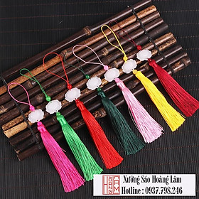 Mua Dây Treo Trang Trí  Ngọc Bội Bông Sen Tam Sinh Tam Thế tua rua phong cách cổ trang