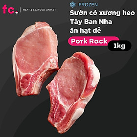 Sườn Heo Tây Ban Nha Slecta Coren Frozen Chestnut Fed Pork Rack Ngon Ngọt Không Rút Xương Chất Lượng 1kg