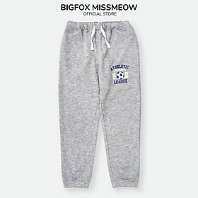 Quần thun bé trai Bigfox - Miss Meow quần dài cho bé họa tiết vui nhộn chất nỉ phong cách Âu Mỹ hình bóng đá 3-11