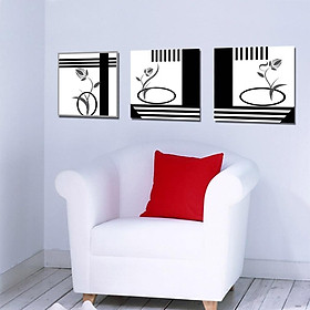 Mua Tranh bộ decor phòng khách  phòng ngủ  tranh trang trí gia đình cao cấp hình hoa lá nhiều mẫu