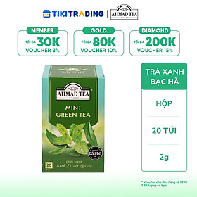 Trà xanh bạc hà Ahmad tea Hộp 40g (20 túi nhôm)