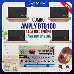 Mua Combo Amply BT9100 Công Suất 300W Và 6 Cặp Loa Treo Tường  Âm Thanh Mini Cho Spa  Quán Cà Phê  Phòng Trà  Phòng Tập Thể Dục  Nhà Trường  Tặng 10M Dây Loa Kết Nối Với Amply  Hàng Nhập Khẩu